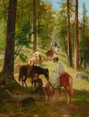William Hahn, The Return Trip from Glacier Point, 1874, oil on canvas