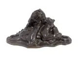 Arthur Putnam, Tiger Love, bronze with dark brown patina