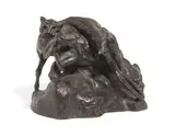 Arthur Putnam, Puma and Deer, or Puma Carrying Deer, circa 1912, bronze with dark brown patina