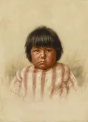 Grace Hudson, Lu's Baby, oil on canvas