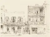 Edward Howard Suydam, Negro Tenements, New Orleans; Valley of the South River, Waynesboro, Virginia (a group of two), both graphite on paper