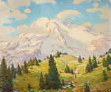 Robert Alexander Graham, Mt. Rainier, oil on canvas
