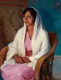 Delia F. Shull, Taos Woman, oil on canvas