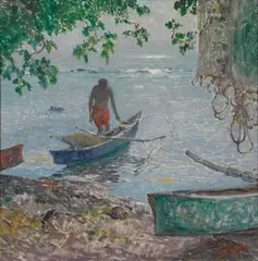 Native Fisherman (Tahiti) by William Frederic Ritschel, circa 1923, oil on canvas, offered Nov 2018