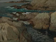 William Frederic Ritschel, Carmel Coves, oil on panel