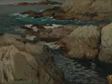 William Frederic Ritschel, Carmel Coves, oil on panel