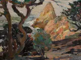 Mary DeNeale Morgan, Point Lobos, oil on canvas affixed to board