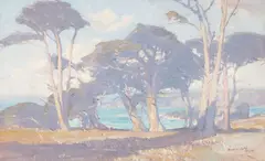 Point Lobos, Carmel by Maurice Logan, 1935, oil on canvas, sold Nov 2018