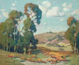 Paul Lauritz, Wildflowers, oil on canvas