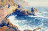 Joe Duncan Gleason, A Rocky Shore, The Shoreline South of Laguna Beach