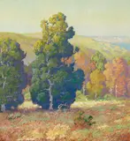 A glimpse of San Diego from Point Loma by Maurice Braun, oil on canvas, sold Nov 2018