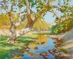 California Idyll by Ray Roberts, oil on board, sold Nov 2018