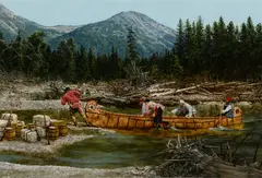 Paul Calle, Carrying Place, 1985, oil on masonite