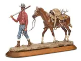 Earle Erik Heikka, The Hunter's Return, cold painted bronze