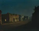 Will Sparks, Moonlit Village, 1912, oil on canvas