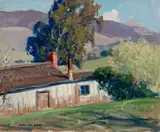 Arthur Hill Gilbert, House in the Hills, oil on canvas