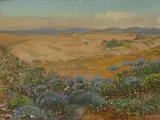 Theodore Wores, The Wild Flowers of the Sand Dunes, San Francisco, oil on canvas