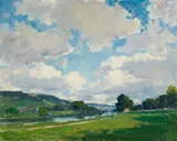 Arthur Hill Gilbert, Cloudy Day, Giverny, France, 1927, oil on canvas