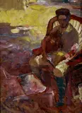 Selden Connor Gile, Portrait of August Gay, oil on board