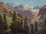South Palisades, High Sierras by Paul Grimm, oil on canvas, sold Aug 2018