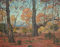 William Wendt, Patriarchs of the Grove, 1920, oil on canvas