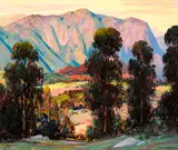 Alfred R. Mitchell, Sunset glow, oil on canvas