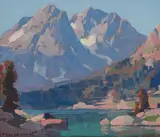 Edgar Alwin Payne, Teton Peaks, oil on canvas affixed to panel