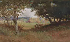 Horses in a landscape by William Lees Judson, oil on canvas, offered Aug 2018