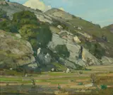 William Wendt, Stony Slope, oil on canvas