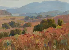 Flintridge, California by Benjamin Brown, oil on canvas board, sold Aug 2018