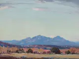 Carl Oscar Borg, Ojai Valley, oil on canvas board