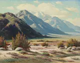 Foreground of San Jacinto by Paul Grimm, 1949, oil on canvas, offered Aug 2018