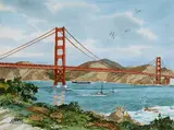 James March Phillips, The Golden Gate, watercolor on paper