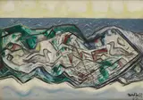 Diving Duck by Bror Julius Olsson Nordfeldt, oil on canvas, sold Aug 2018
