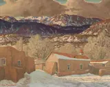Carl von Hassler, Winter in the Setting Sun, oil on canvas
