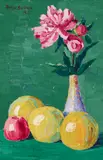 Birger Sandzén, Still life with apples and oranges