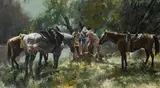 Oleg Stavrowsky, Llano River Social Club, oil on canvas