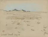 Maynard Dixon, Colorado Desert #2, Arizona, 1902, graphite and pastel on paper