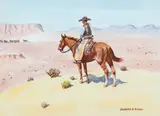 Leonard Howard Reedy, Pause for Rest; On the Prairie; The Sandstorm; Pack Train in Winter; The Coyote Hunter; Spotting the Wild Herd; Bucking Bronco; Buffalo Hunt; Wanted-Outlaw; and Counting the Coup (a group of 10), watercolor and graphite on paper