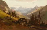 William Keith, A Sierra valley landscape, oil on canvas