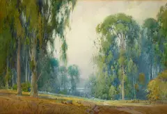 Eucalyptus in Marin County by Percy Gray, watercolor on paperboard, sold Apr 2018
