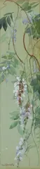 Franz Bischoff, Wisteria, gouache on green paper