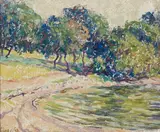 William Clapp, A lake in spring; A hillside in spring (a group of two)