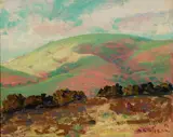 Selden Connor Gile, Untitled (Green and Pink Hills)