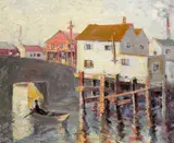 Selden Connor Gile, Belvedere bridge, circa 1928, oil on board