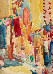 Bernard von Eichman, Hong Kong Scene, circa 1922, watercolor on paper