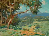 Poppies along a hillside by Granville Redmond, oil on canvas laid to board, offered Apr 2018