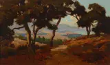 Montecito Valley by Elmer Wachtel, oil on canvas, sold Apr 2018