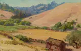 Benjamin Brown, Russian River, 1914, oil on canvas laid to card