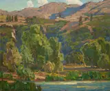 William Wendt, Creeping Shadows, 1928, oil on canvas